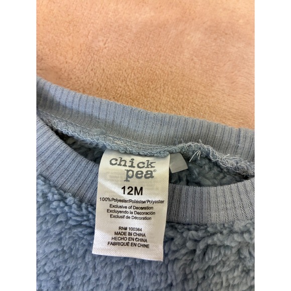 Chick Pea Baby Boys Girls Fuzzy Bear Pajamas Set 12M Blue - Picture 4 of 13